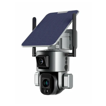8-Мегапиксельная UHD полноцветная двухобъективная IP-камера WIFI с низким потреблением солнечной энергии, обнаружение гуманоидов с помощью искусственного интеллекта, домашняя охрана, видеонаблюдение, Радионяня