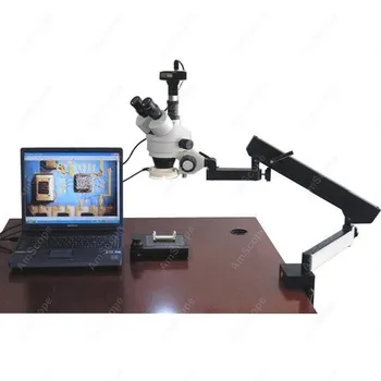 Артикуляционный стереомикроскоп-AmScope Поставляет артикуляционный стереомикроскоп 3,5X-90X с 54-светодиодной подсветкой + 9-мегапиксельная цифровая камера