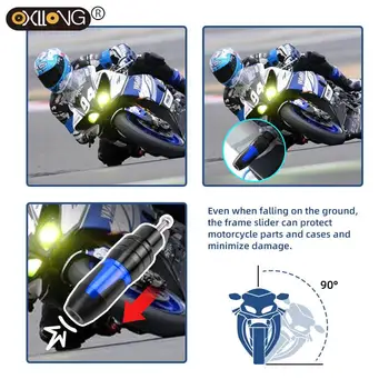 Аварийная Накладка Мотоцикла Алюминиевый Слайдер Выхлопной Трубы для Yamaha YZF R25 YZFR25 2015-2023 2018 2019 2020 2021 2022 Защитные Аксессуары