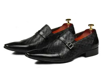 Новые летние модельные туфли ручной работы с острым носком из натуральной кожи, официальные туфли с перфорацией типа 