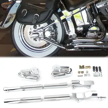 Трубка поворотного рычага мотоцикла с крышками оси Phantom, хромированные детали для мотокросса, модифицированные для Harley Heritage Softail Classic 2000-2007