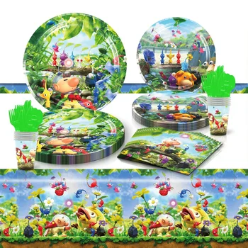 Оригинальная стратегическая игра Disney Pik-Min Тематическая вечеринка по случаю дня рождения Декоративная одноразовая посуда Фон из воздушных шаров Подарок для душа ребенка