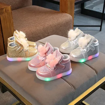 Детские кроссовки, Осенняя обувь для отдыха для маленьких девочек и мальчиков, спортивные кроссовки для бега со светодиодной подсветкой, Sapato Infantil, Светящаяся обувь