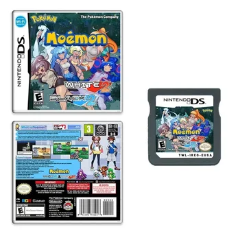 NDS Moemon Черный 2 и Белый 2 Игровых Картриджа 32-Битная Игровая Приставка Card Pokemon Shell с Коробкой для GBA /NDS Christmas