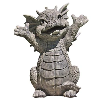 Статуя Садового дракона в медитации, собирающая 18-сантиметровый орнамент из смолы, украшение наружного двора-C